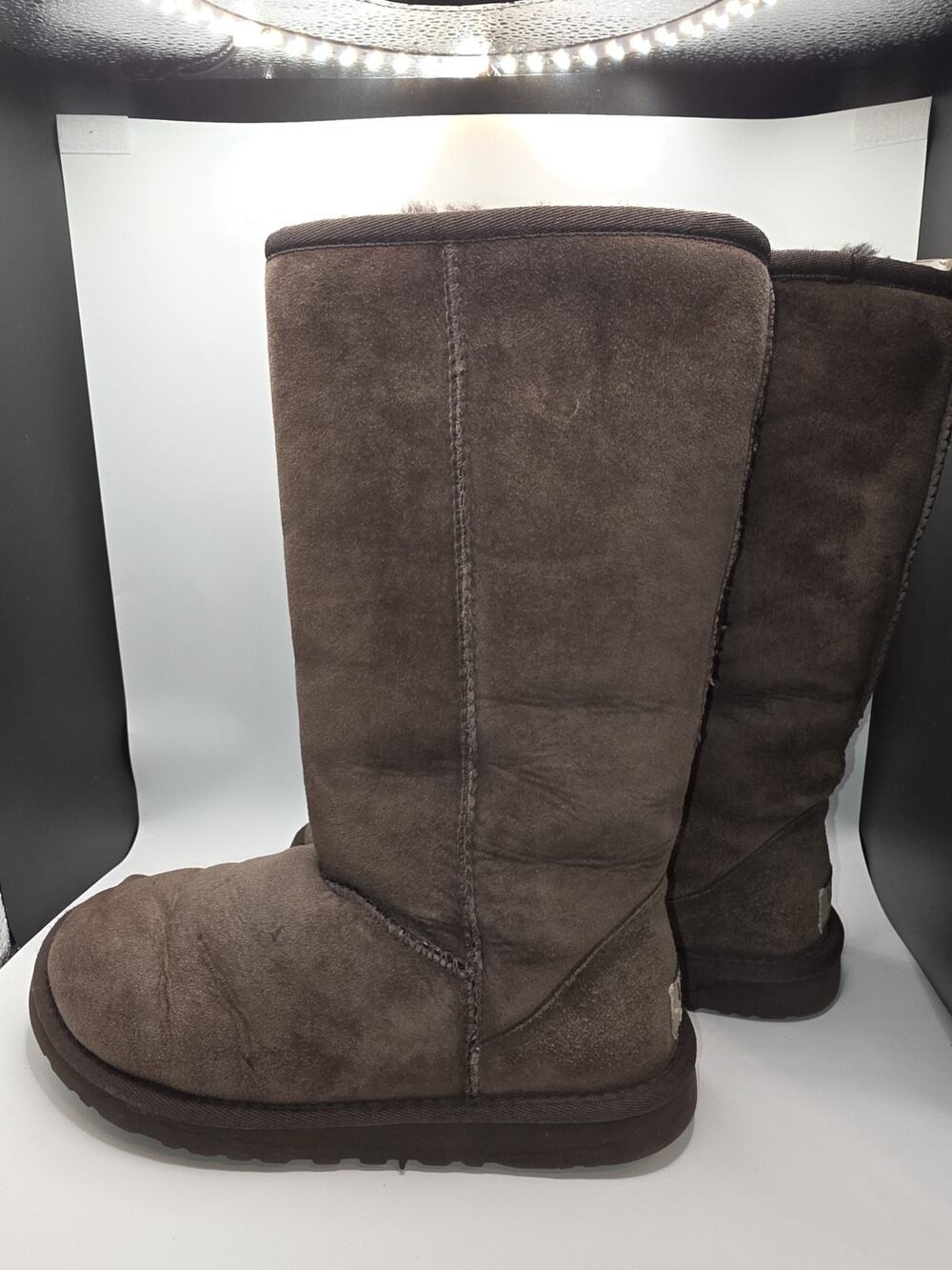 UGG Australia Classic Tall Boots Women’s Size 5 Brown Sheepskin Suede 5815